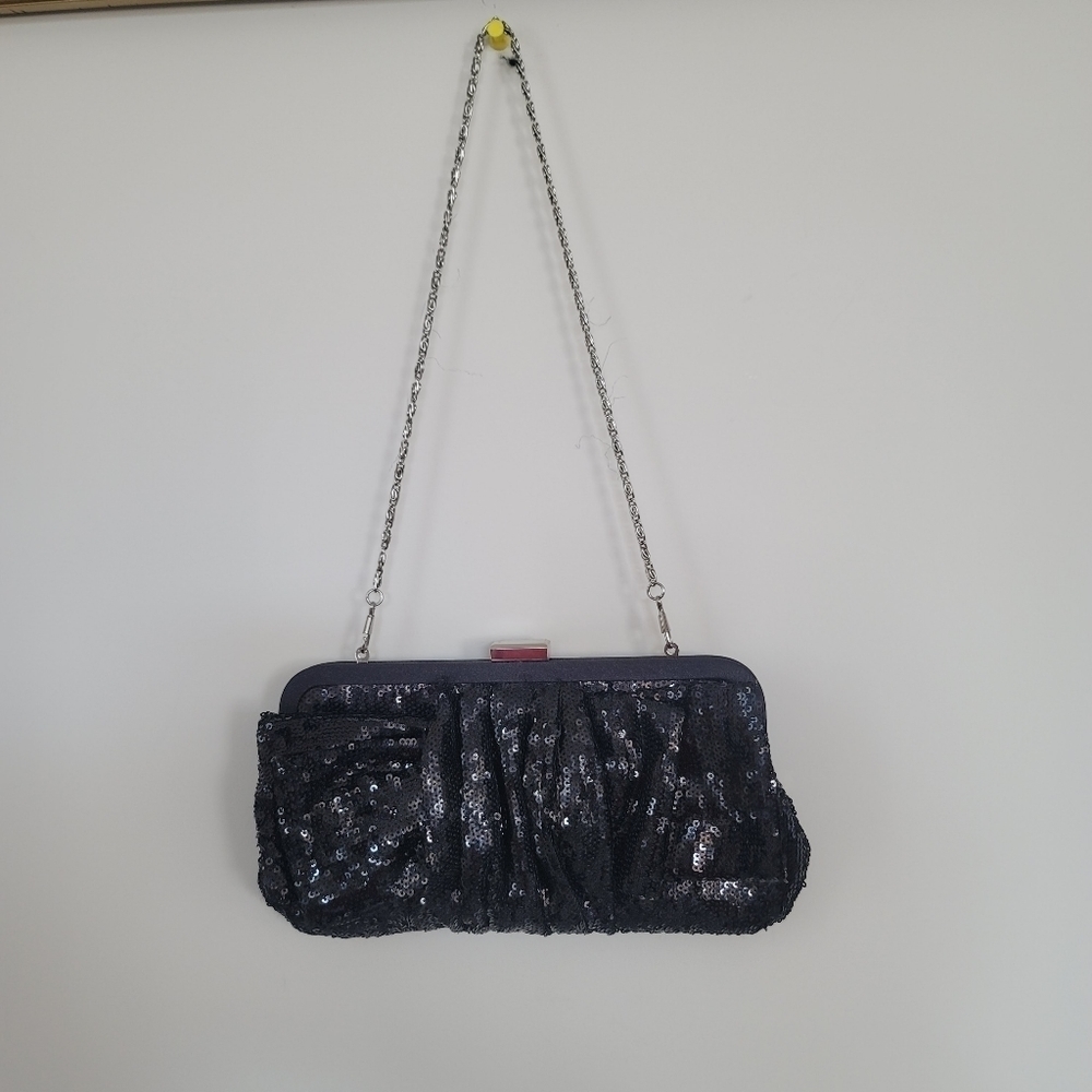 PINK and Tlx Black Sequin Clutch Evening Bag